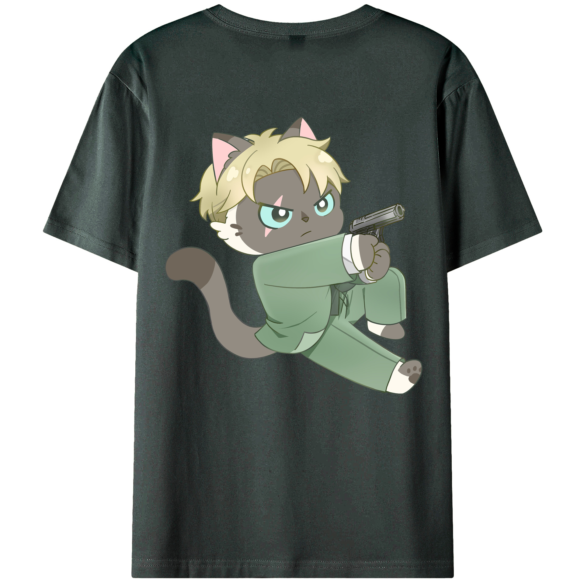 （画像用） SPY×FAMILY间谍家家酒 綿100％ メンズ半袖Tシャツ（バックプリント） 通気性